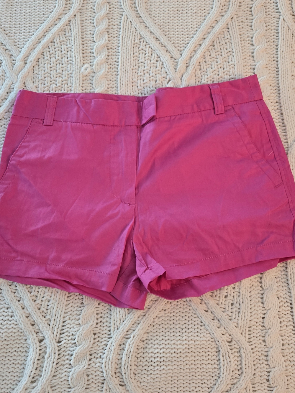 J. Crew Bright Pink Cotton Chino Shorts Women's 10